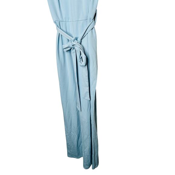 AREA STARS Light Blue Ruffle Sleeve V-Neck Cap Sleeve Jumpsuit Playsuit Size S - Picture 10 of 16